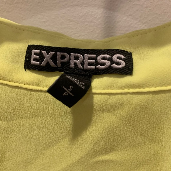 Highlighter yellow, Express Portofino blouse. - Picture 2 of 3